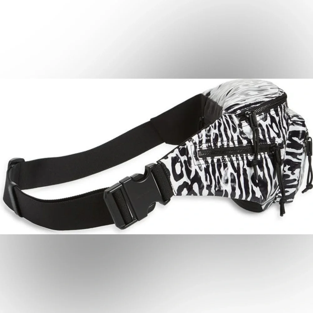 Saint Laurent Black and White Zebra Cosmetic Bag with Silver Accents - Picture 6 of 10